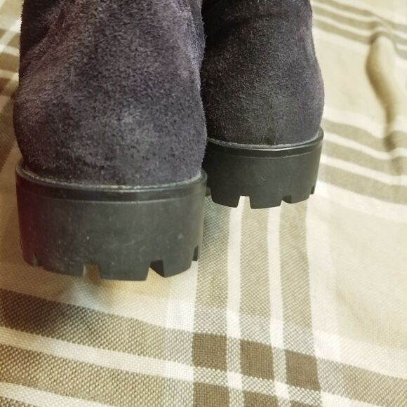 Manas gray suede lace-up combat  boots sz 8.5/9 - Picture 11 of 13